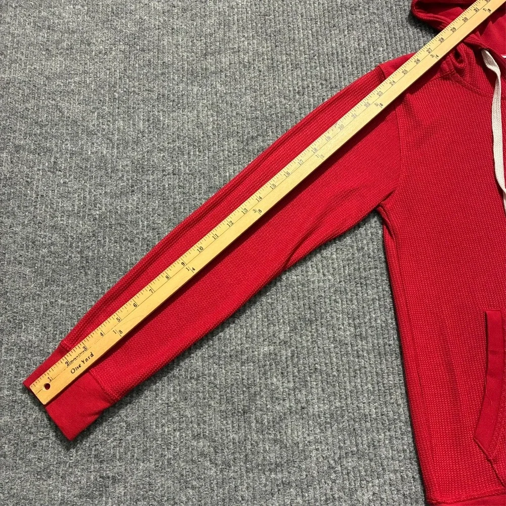 Company 81 Mens Pullover Size Small Red Knit Drawstring Hoodie Casual Streetwear